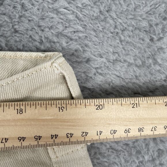 Old Navy Higher High-Rise Flare Secret Smooth Pockets Jeans Size 18 Ecru Slit - Picture 8 of 10